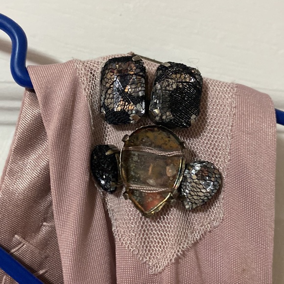 Urban behavior pink dress with lace and rhinestone one arm - Picture 7 of 8